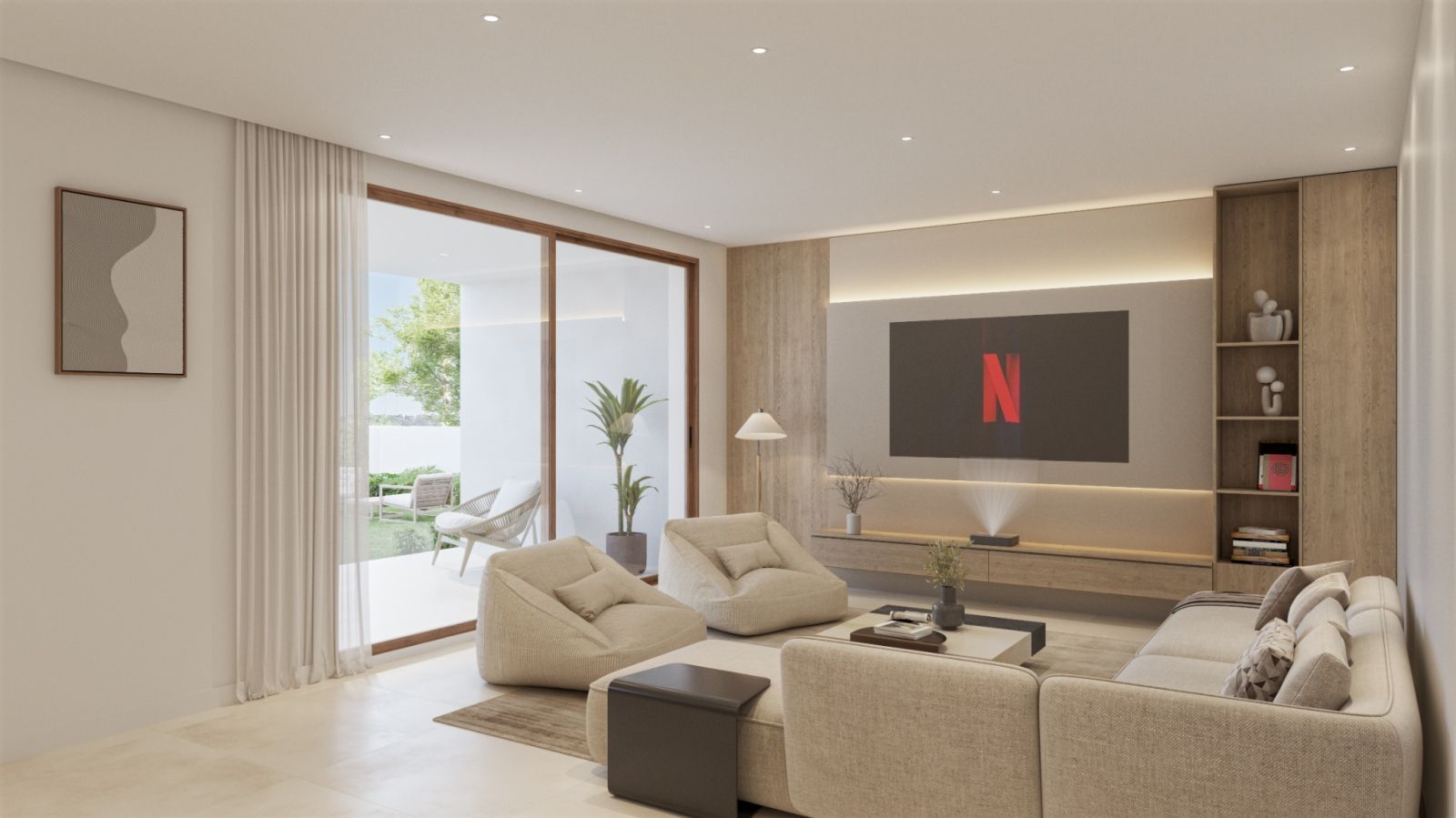 07 modern living room balcony view